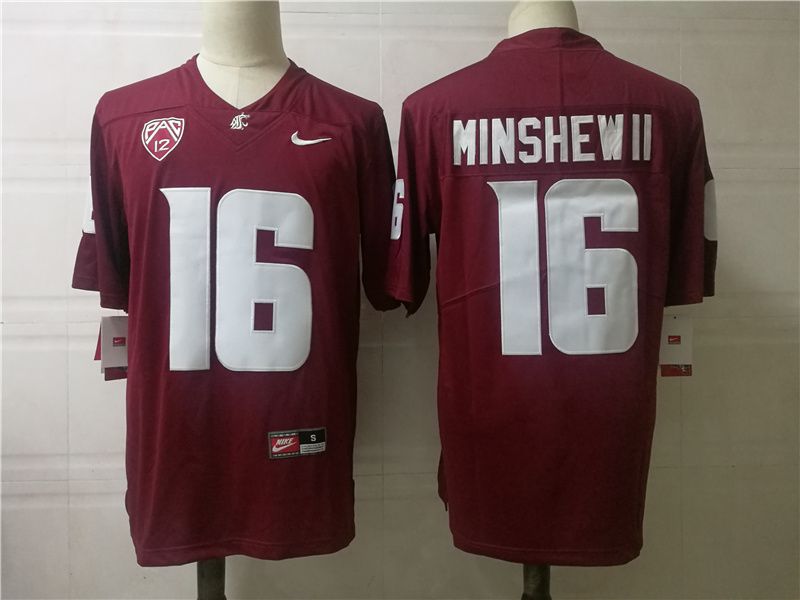 Men Washington State Cougars #16 Minshewii Red 2025 Nike Limited NCAA Jersey->more ncaa teams->NCAA Jersey